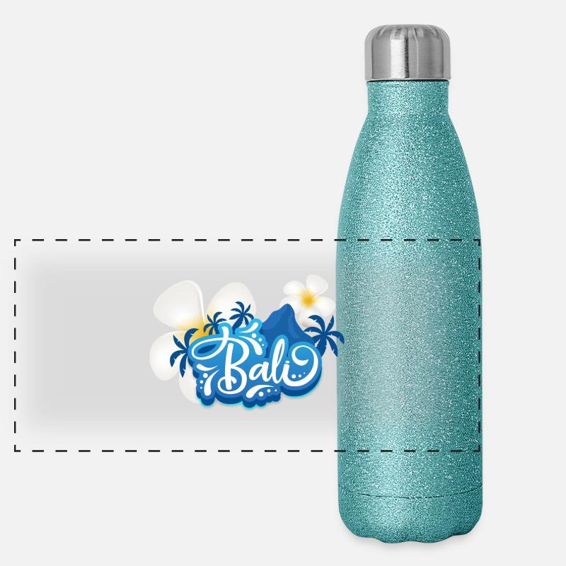 L’île de Bali : paradis tropical et trésor culturel Gourde isotherme panoramique pailletée 500 ml