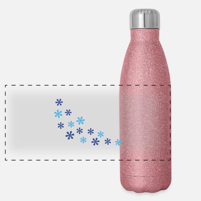 Flocons de neige Gourde isotherme panoramique pailletée 500 ml