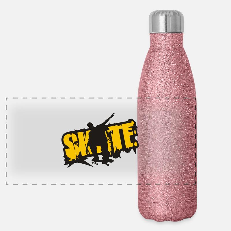 Skate Thermos in acciaio inossidabile glitterato
