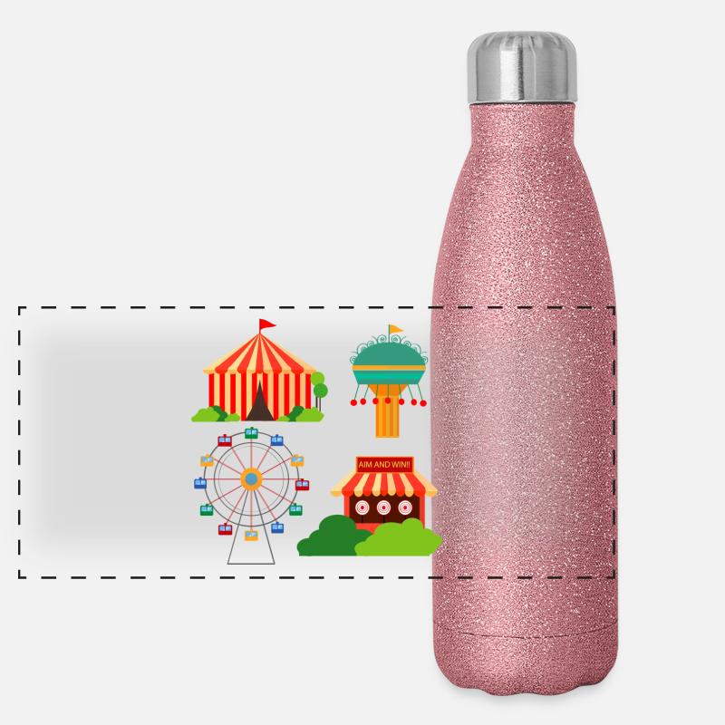 funfair Panoramic Glitter Thermal Bottle 500 ml