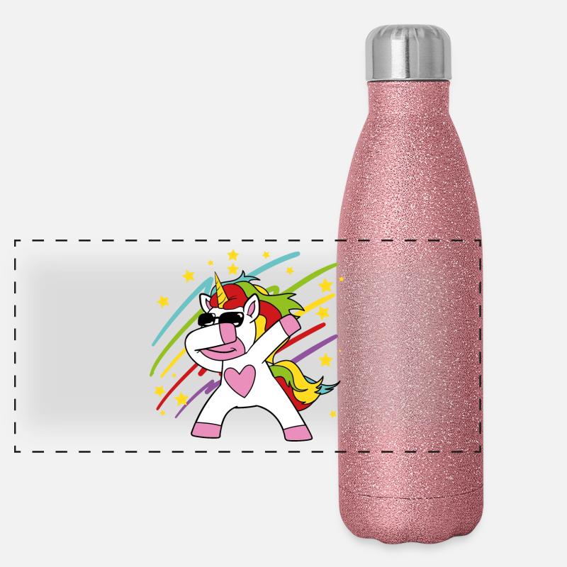 Tamponner, licorne Gourde isotherme panoramique pailletée 500 ml