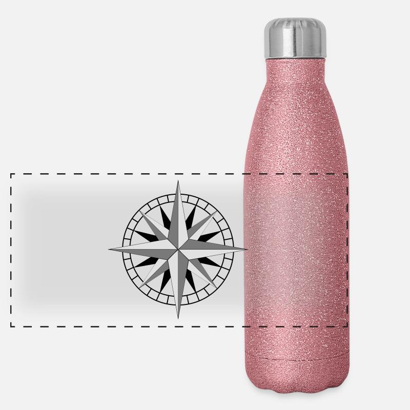 wind rose Panoramic Glitter Thermal Bottle 500 ml