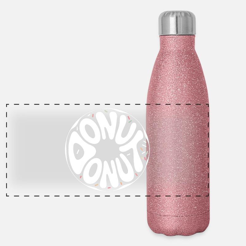 Donut - Cool Donut Logo Gourde isotherme panoramique pailletée 500 ml