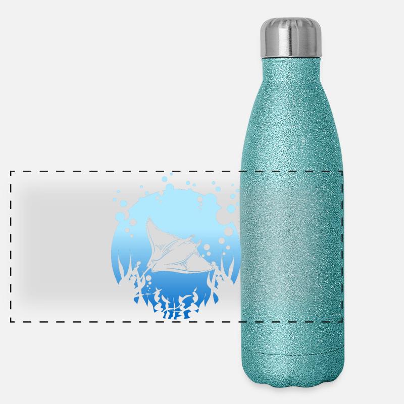 Manta Rochen Panorama Glitzer Isolierflasche 500 ml