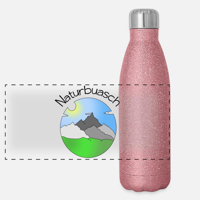 Naturbuasch - Naturjunge, Austria Dialect Panoramic Glitter Thermal Bottle 500 ml