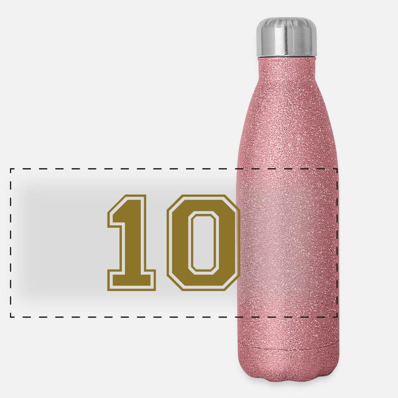 nummer - 10 Panorama Glitzer Isolierflasche 500 ml