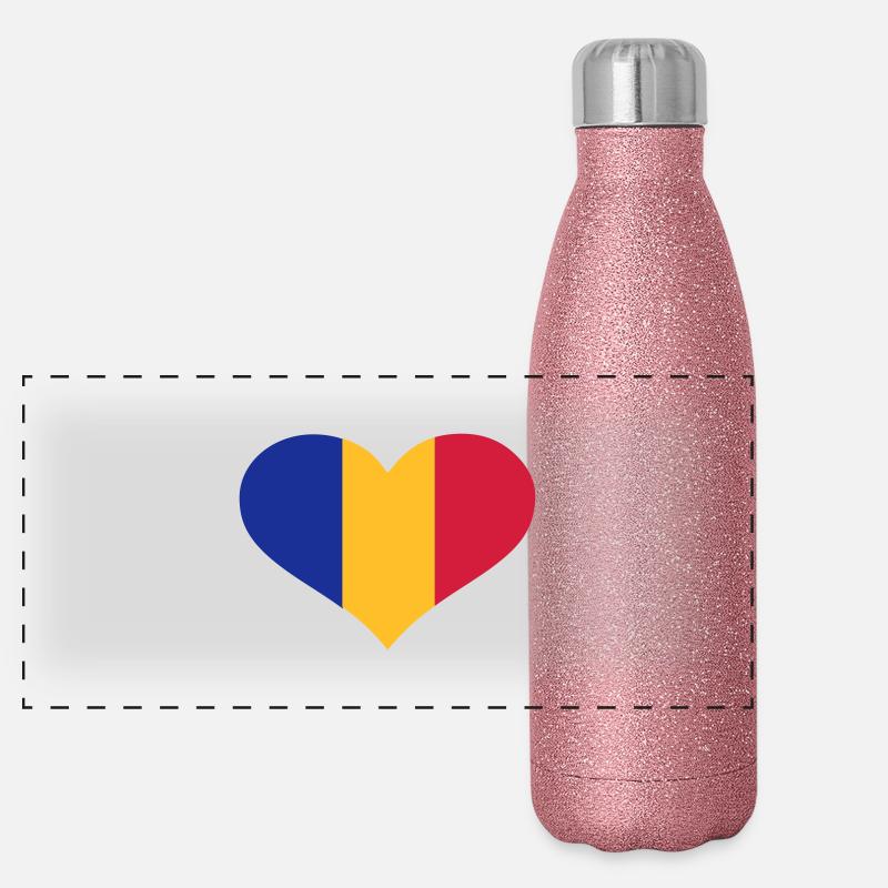 Moldawien Panorama Glitzer Isolierflasche 500 ml