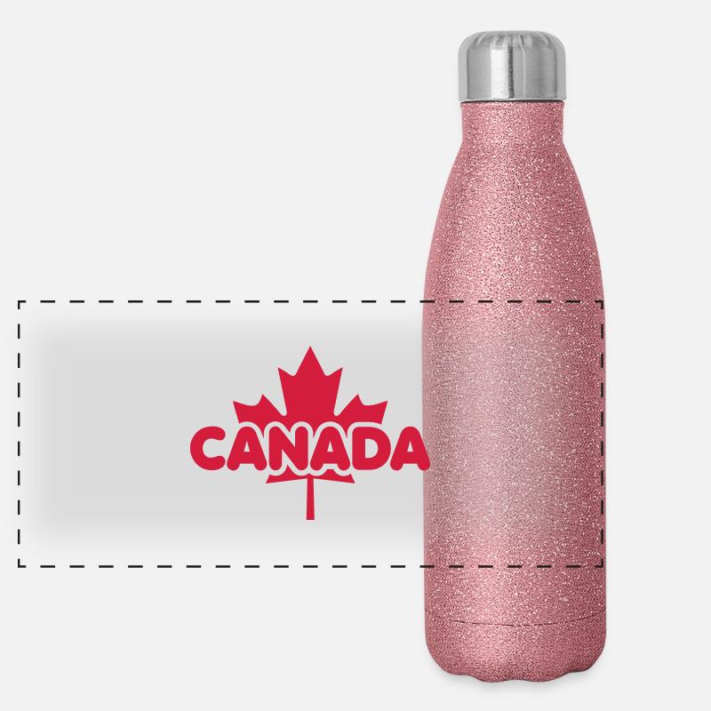 CANADA Feuille d'érable Gourde isotherme panoramique pailletée 500 ml