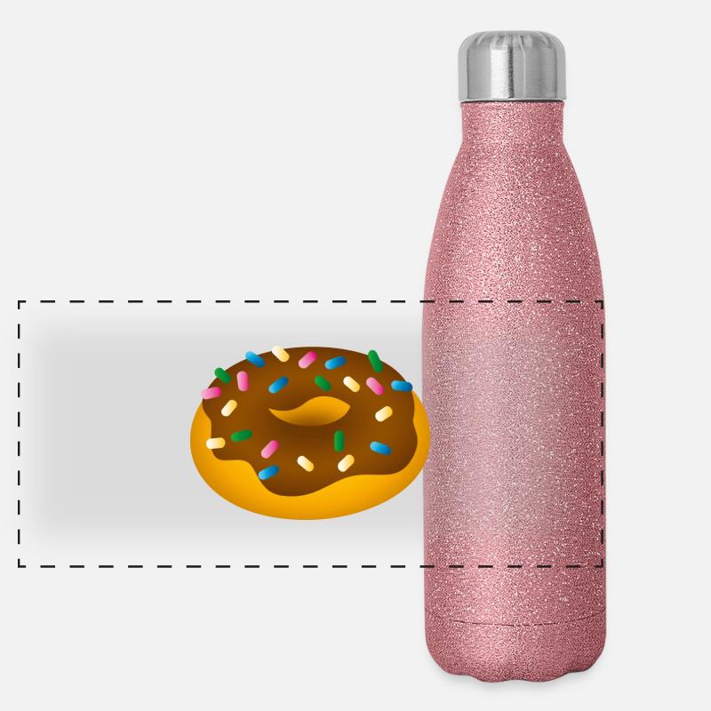 Smiley Donut Gourde isotherme panoramique pailletée 500 ml