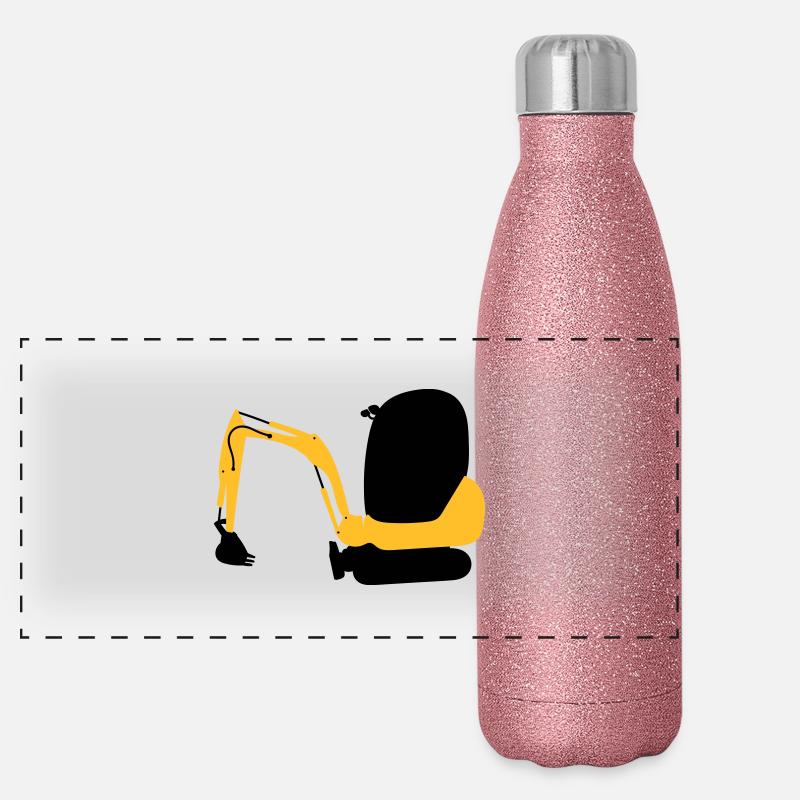 Bagger Panorama Glitzer Isolierflasche 500 ml