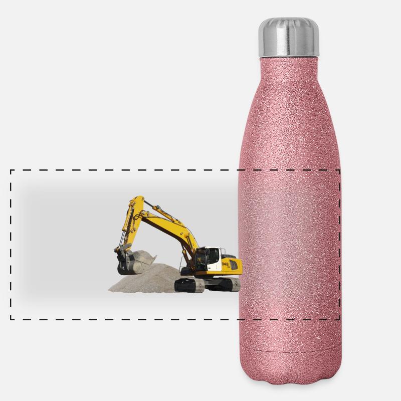 Excavatrice Gourde isotherme panoramique pailletée 500 ml