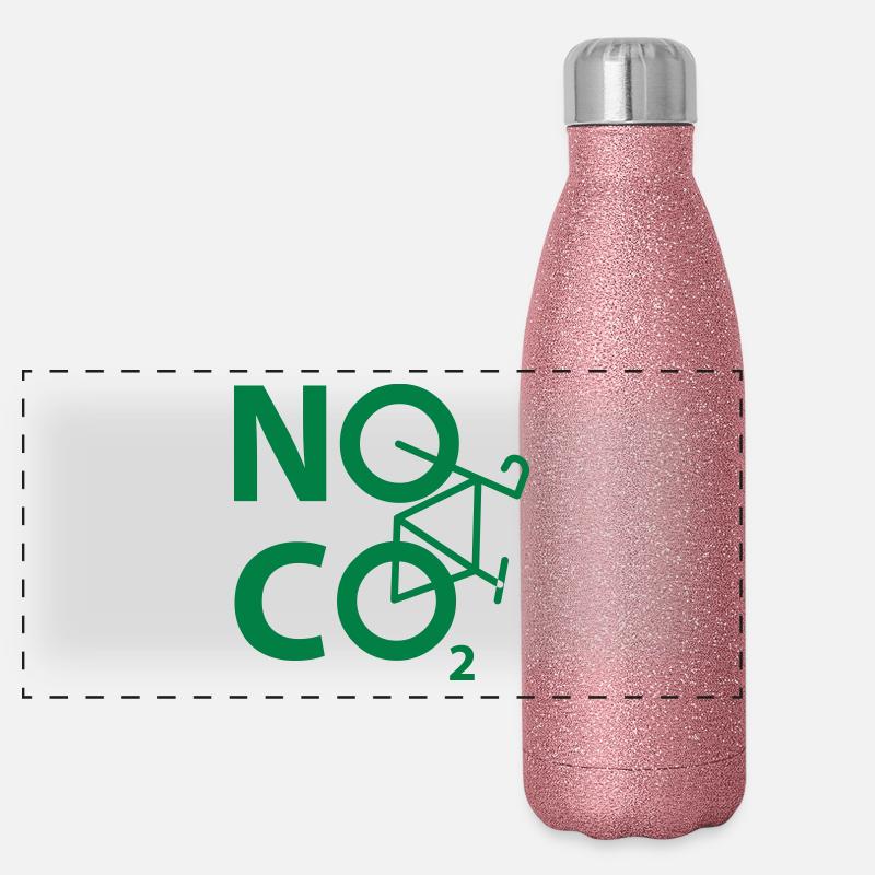 NO CO2 - cyclistes et design Gourde isotherme panoramique pailletée 500 ml