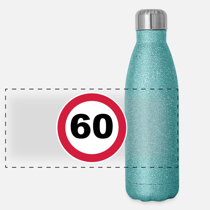 60th birthday Panoramic Glitter Thermal Bottle 500 ml