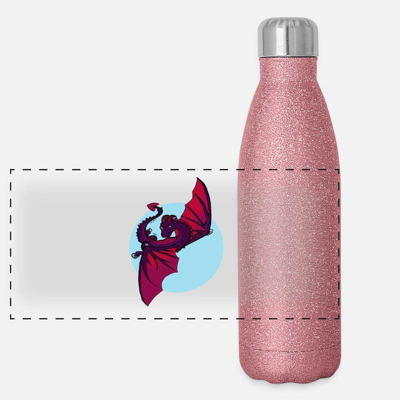 Mister Dragounet Gourde isotherme panoramique pailletée 500 ml