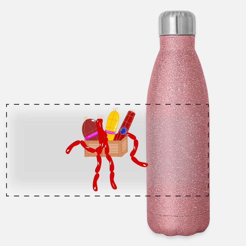 Wurst Panorama Glitzer Isolierflasche 500 ml