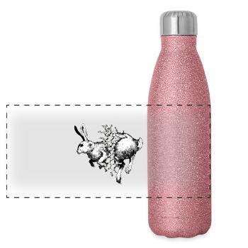 Roadkill - Panoramic Glitter Thermal Bottle 500 ml - pink glitter - Front