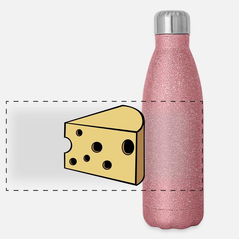 Käse Panorama Glitzer Isolierflasche 500 ml