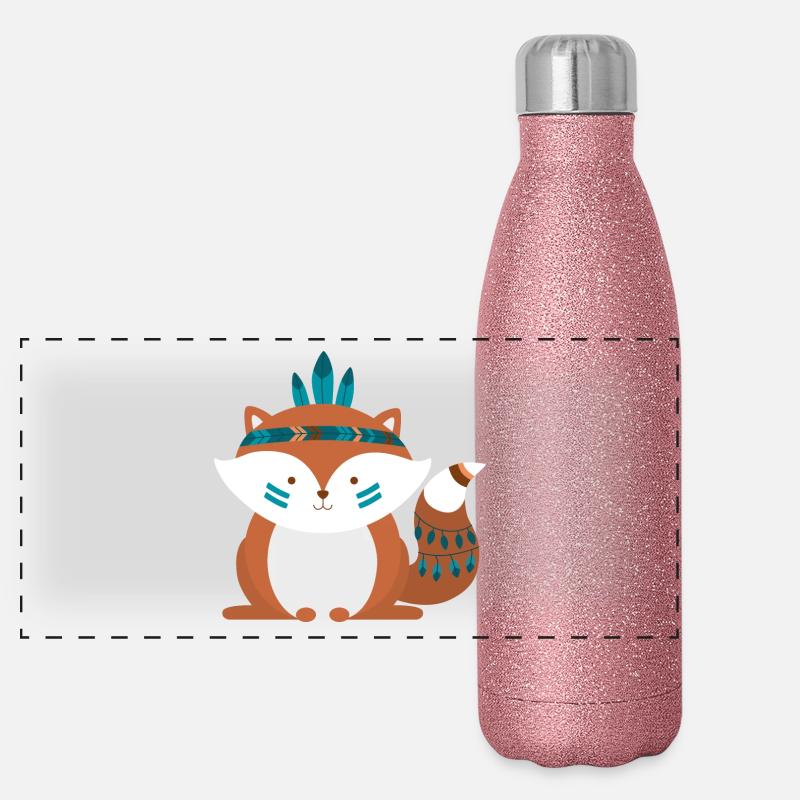 Indian Fuchs Panoramic Glitter Thermal Bottle 500 ml