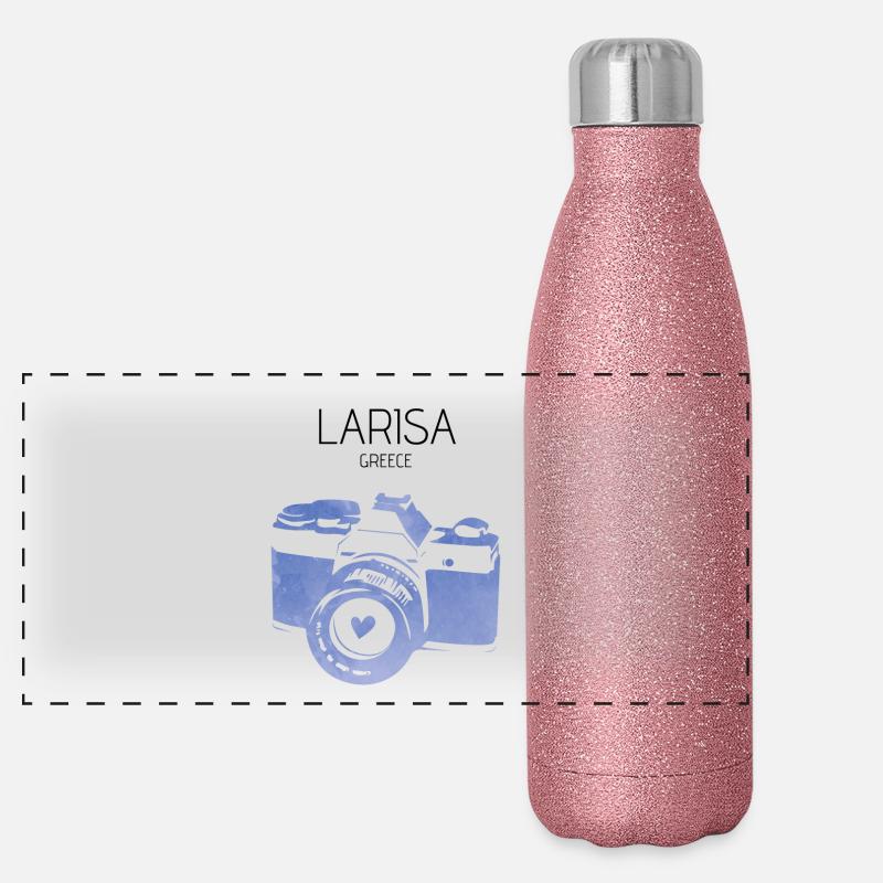 Larisa, Griechenland Panorama Glitzer Isolierflasche 500 ml