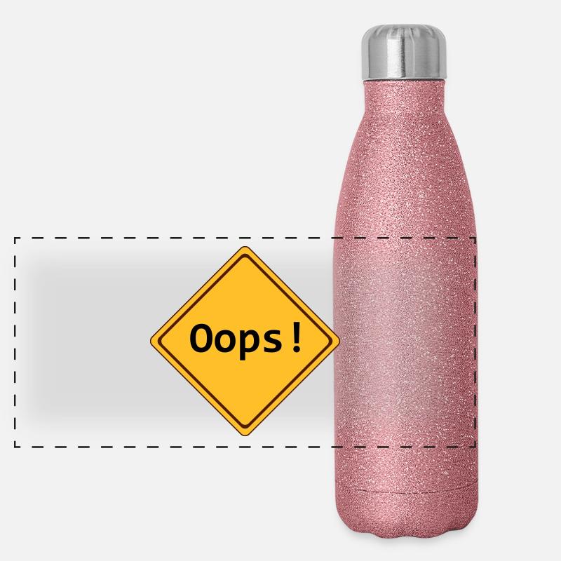 error, oops !, customizable Panoramic Glitter Thermal Bottle 500 ml