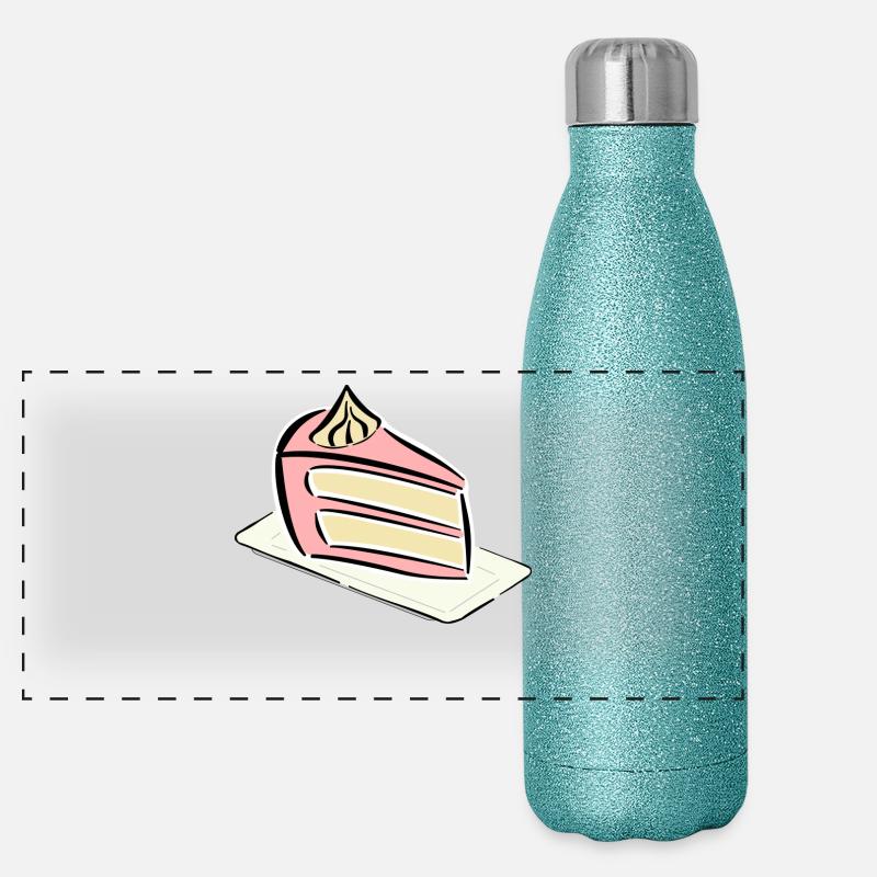 Torte Kuchen Sahnetorte Sahne Backen Geschenkideen Panorama Glitzer Isolierflasche 500 ml