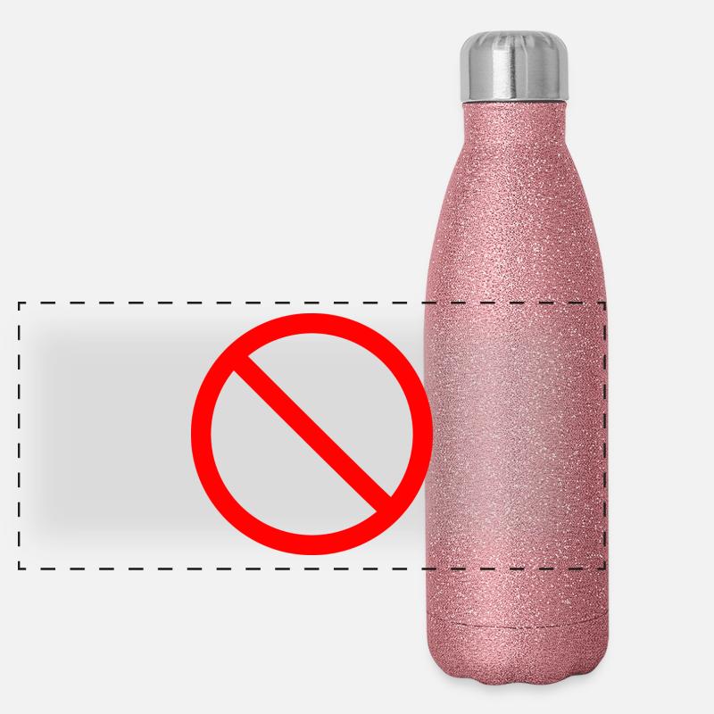 Verbot Zeichen Panorama Glitzer Isolierflasche 500 ml