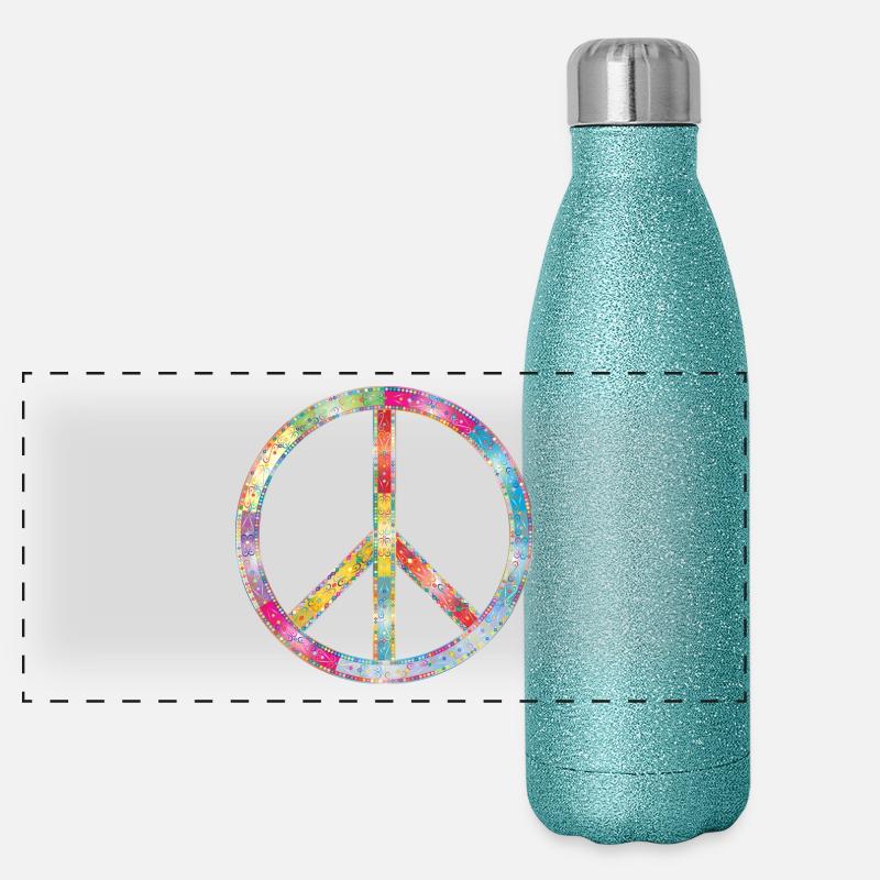 Peace Panoramic Glitter Thermal Bottle 500 ml