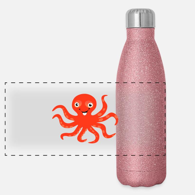 Kraken Panorama Glitzer Isolierflasche 500 ml