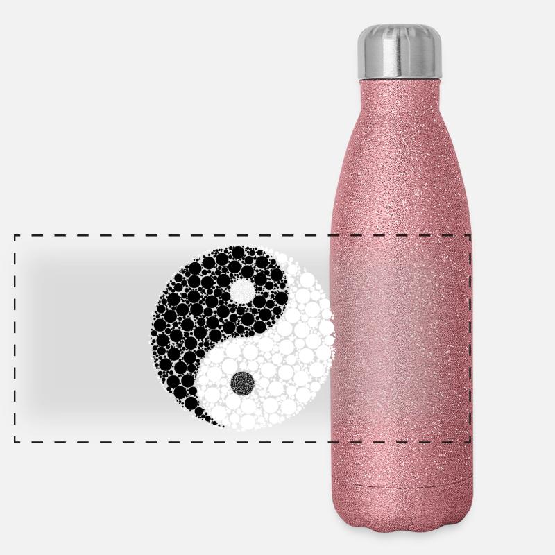 Ying Yang Panorama Glitzer Isolierflasche 500 ml