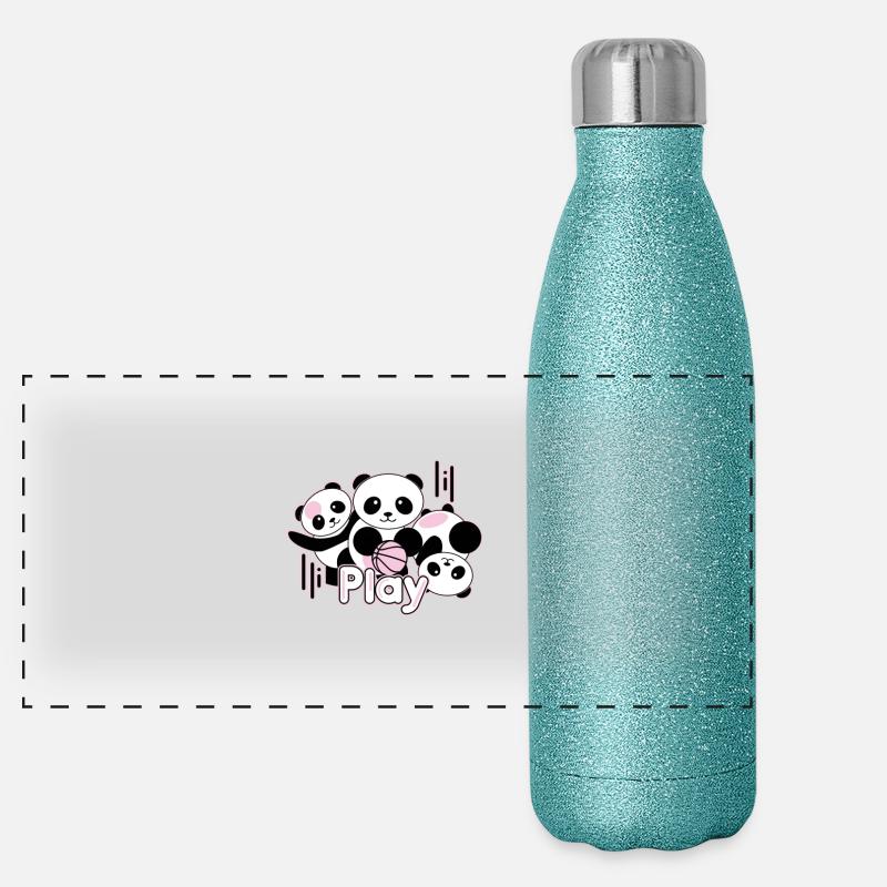 Play Panda Panoramic Glitter Thermal Bottle 500 ml