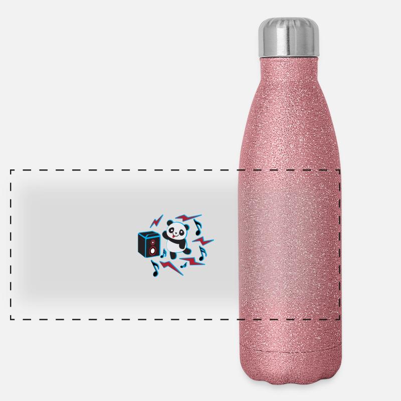 dancing panda Panorama Glitzer Isolierflasche 500 ml