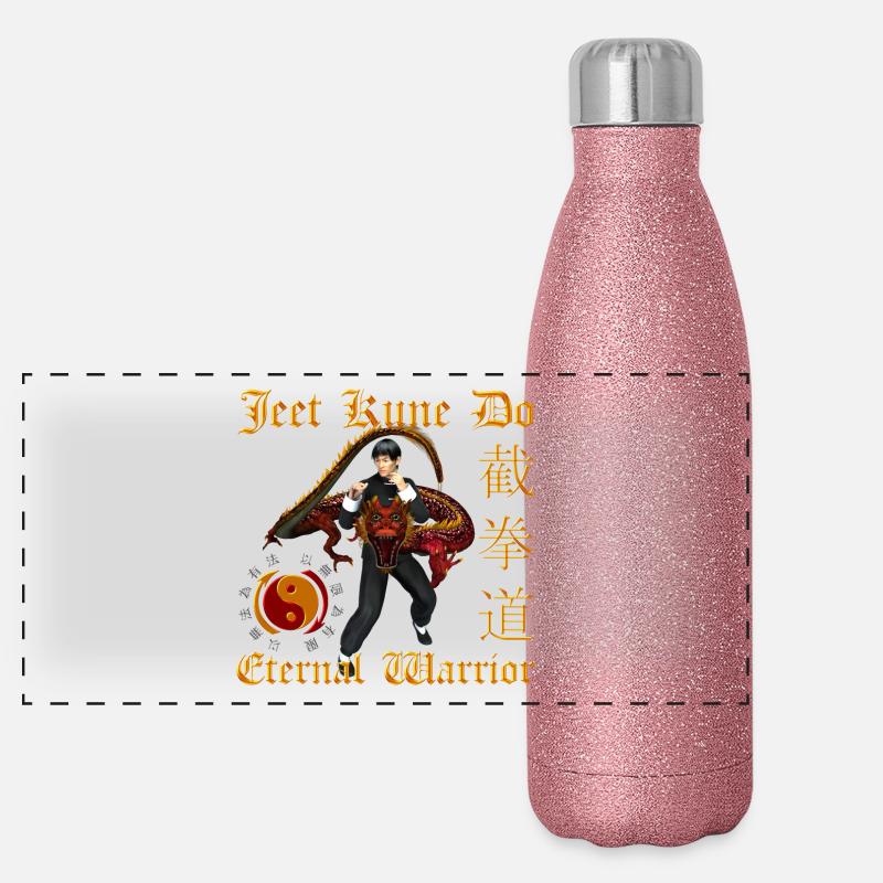 Jeet Kune Do Guerrier Gourde isotherme panoramique pailletée 500 ml