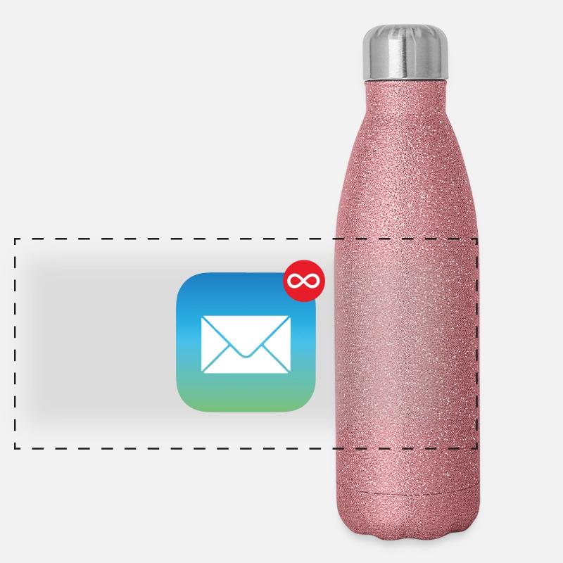 Mail Infinite Work | Always enough to do - Panoramic Glitter Thermal Bottle 500 ml - pink glitter
