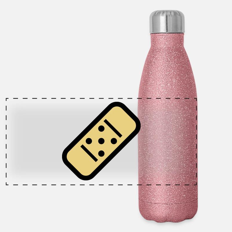Comic Pflaster Panorama Glitzer Isolierflasche 500 ml