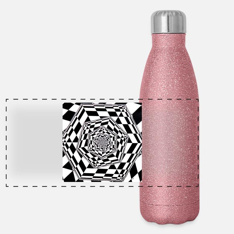cube rentrant Gourde isotherme panoramique pailletée 500 ml