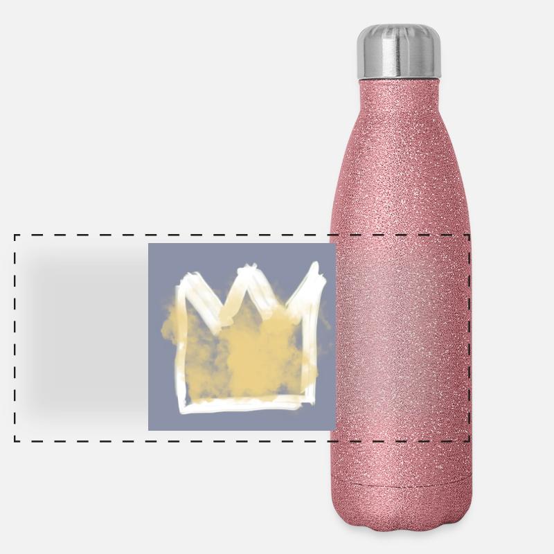 Krone Panorama Glitzer Isolierflasche 500 ml