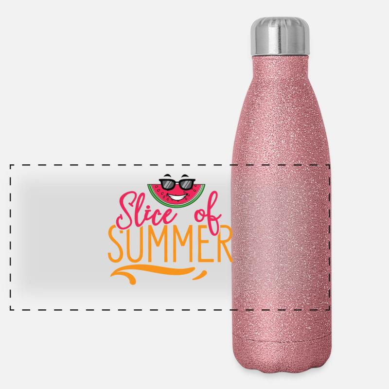 Tranche d'été Gourde isotherme panoramique pailletée 500 ml