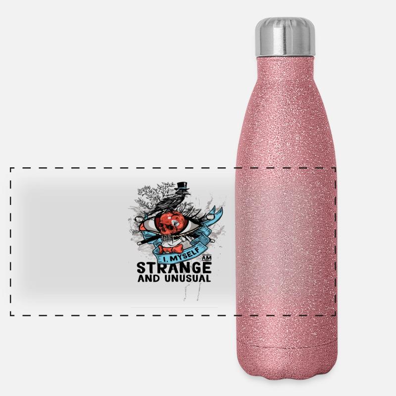 Strange Skull Panorama Glitzer Isolierflasche 500 ml