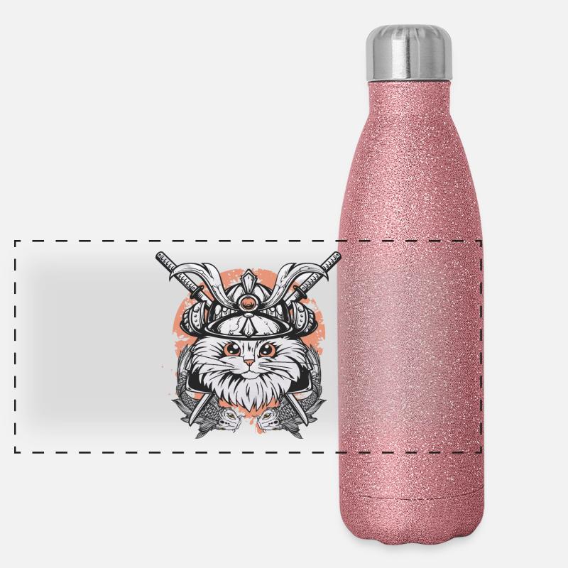 Fighting cat Koi Panoramic Glitter Thermal Bottle 500 ml