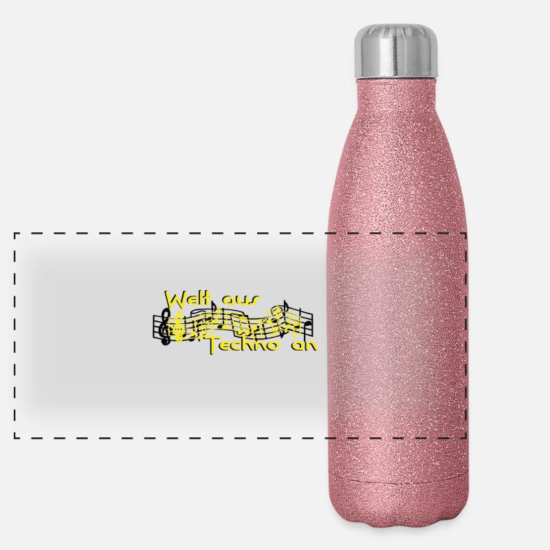 Monde de la techno Gourde isotherme panoramique pailletée 500 ml