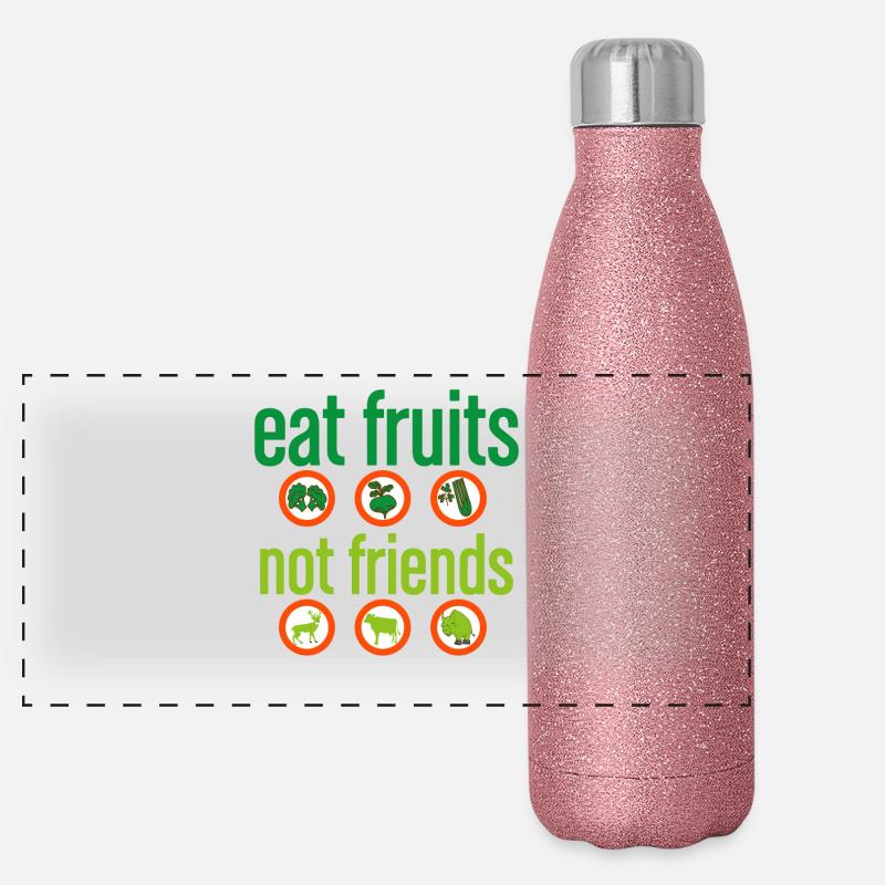 Idée de cadeau de végétarien végétarien Gourde isotherme panoramique pailletée 500 ml