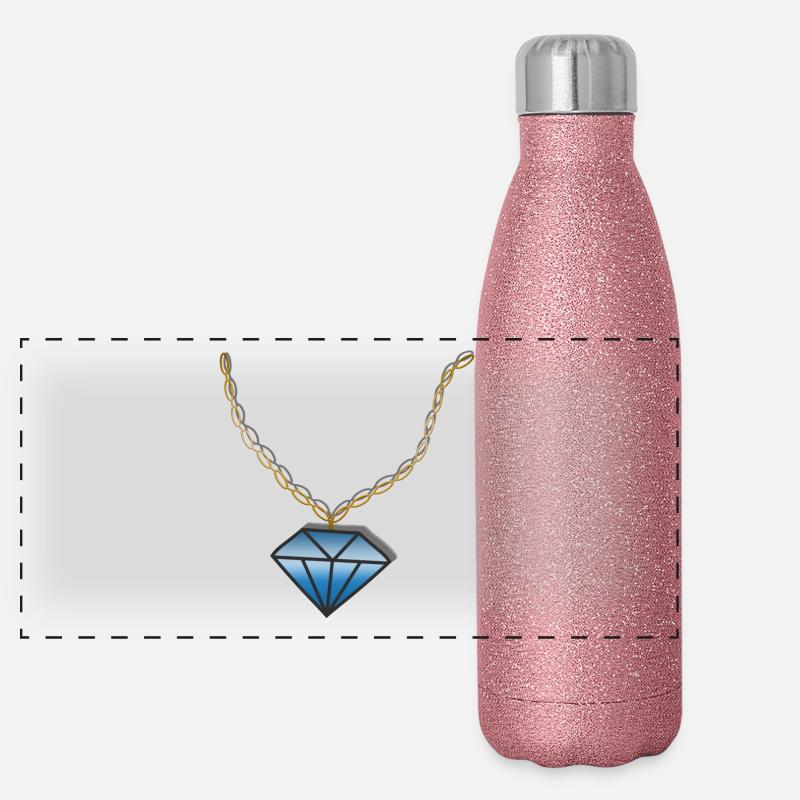 Chaîne diamant Gourde isotherme panoramique pailletée 500 ml
