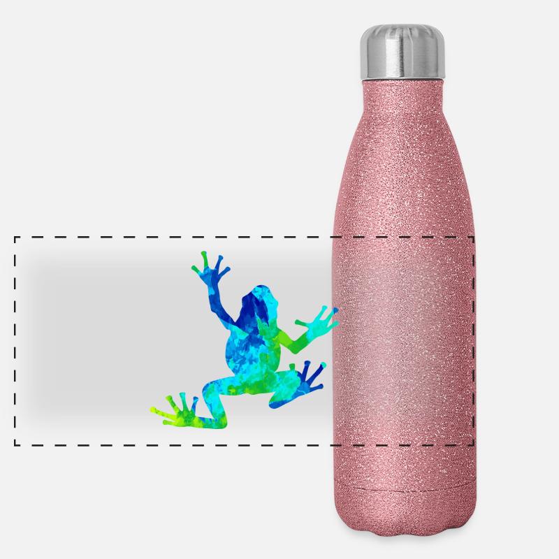 grenouille Gourde isotherme panoramique pailletée 500 ml