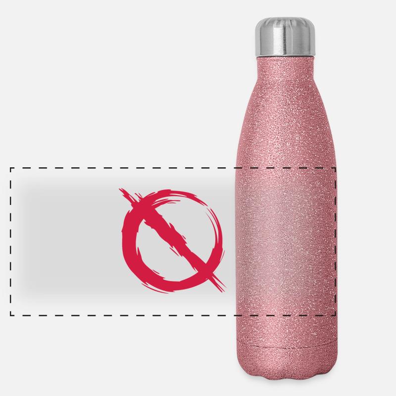 Verbot verboten Panorama Glitzer Isolierflasche 500 ml