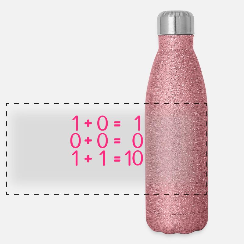 Informatik Regeln Programmierer Panorama Glitzer Isolierflasche 500 ml