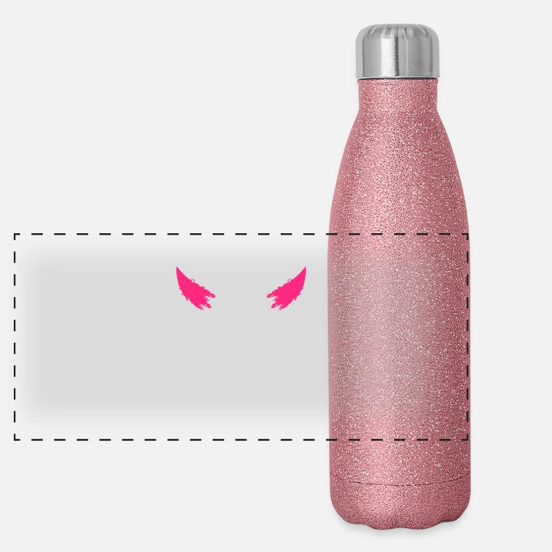 cornes diable Gourde isotherme panoramique pailletée 500 ml