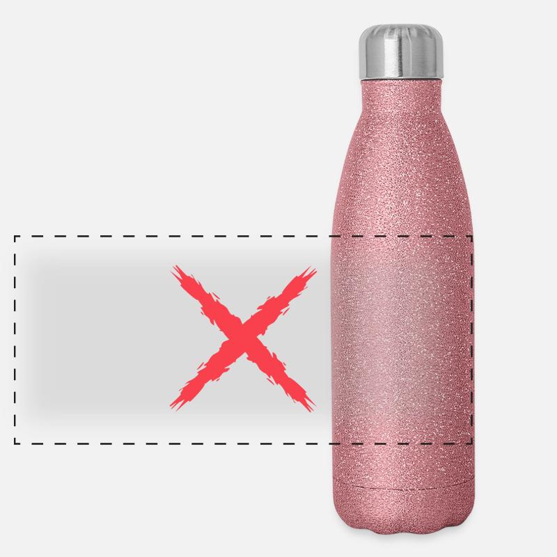 Croix de vecteur de conception rouge Gourde isotherme panoramique pailletée 500 ml