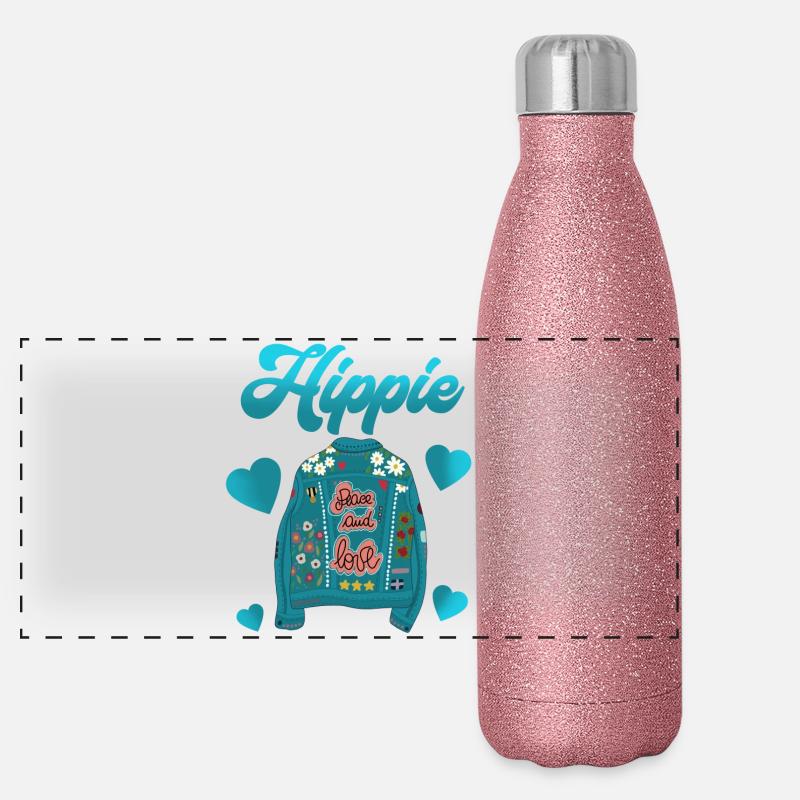 Hippie Panorama Glitzer Isolierflasche 500 ml