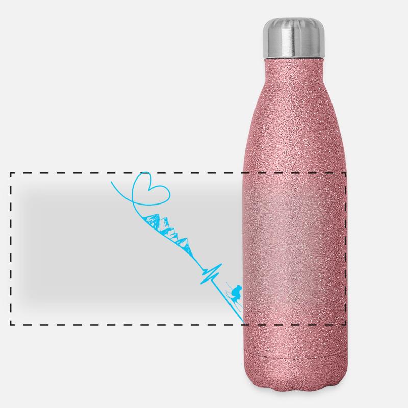 Skieur Gourde isotherme panoramique pailletée 500 ml