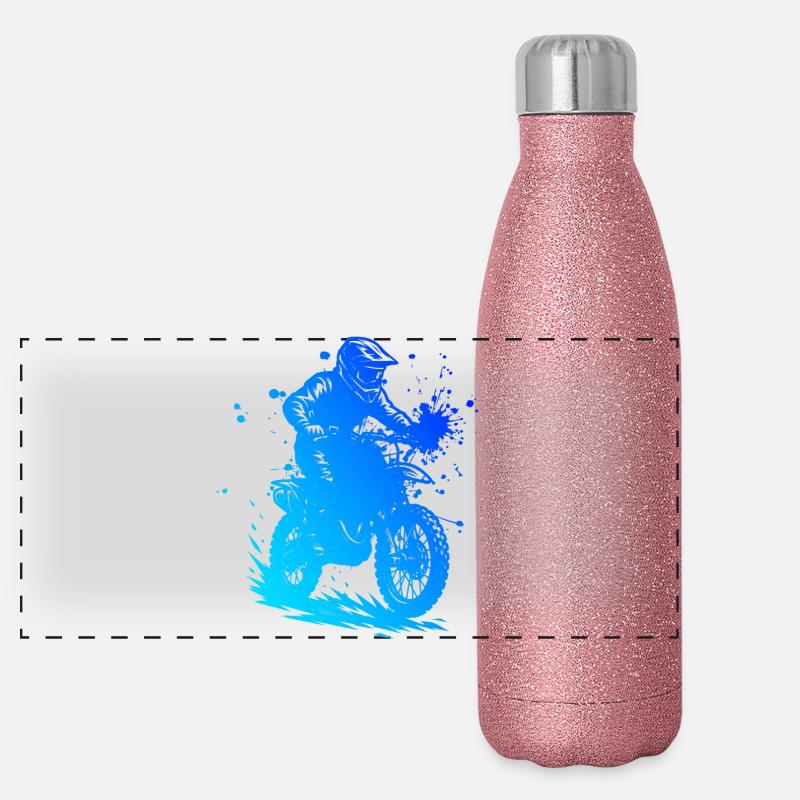 Un design intemporel simplement motocross Gourde isotherme panoramique pailletée 500 ml